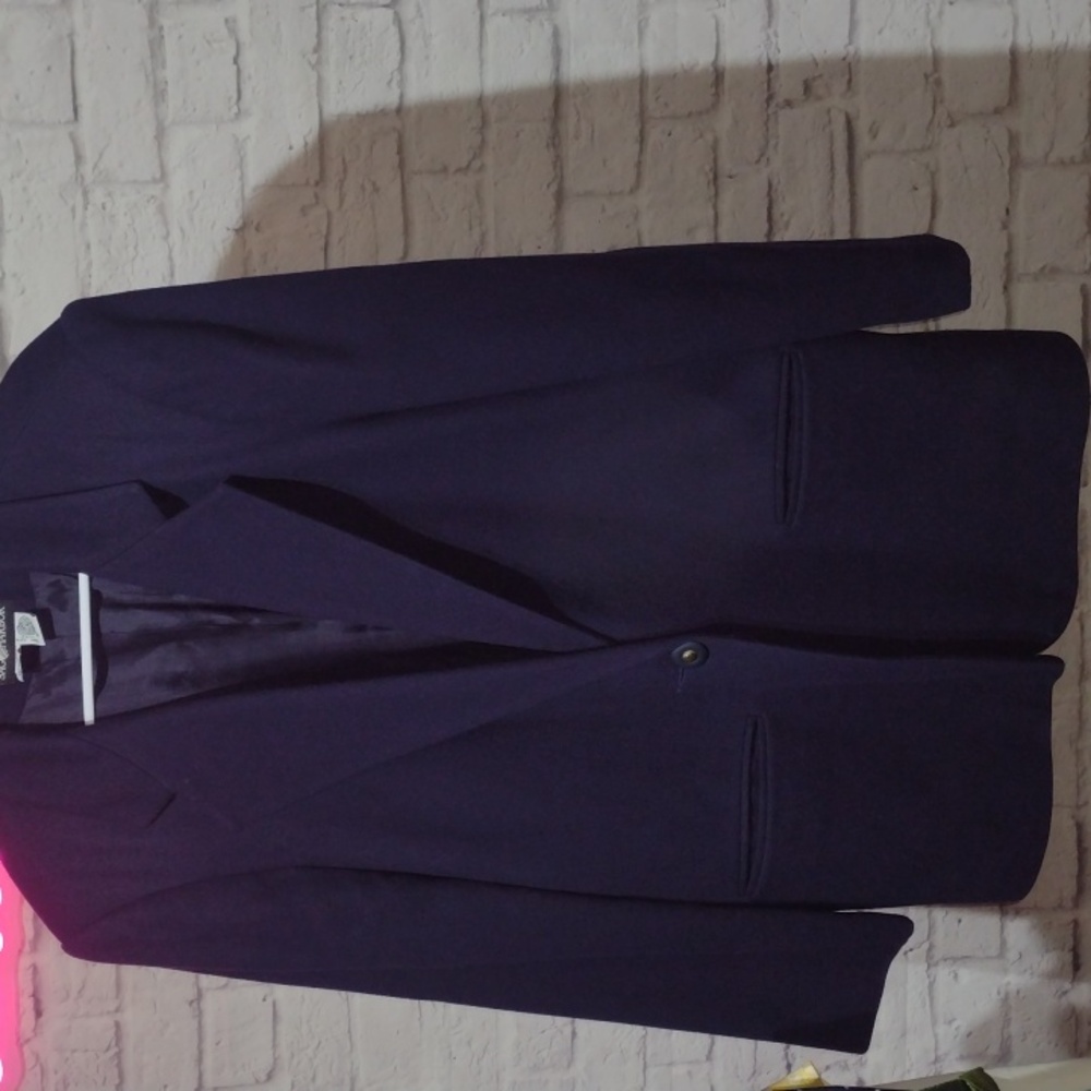 Sag Harbor 100% wool blazer plum color